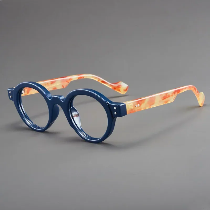 Vintage Small Round Frame Blue Light Blocking Reading Glasses