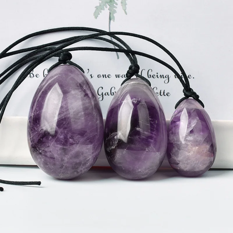 Natural Amethyst Yoni Egg Yoni Wand Set Amethyst Massage Ball Vaginal Kegel Ball Women Muscle Training More Safer And Healthier