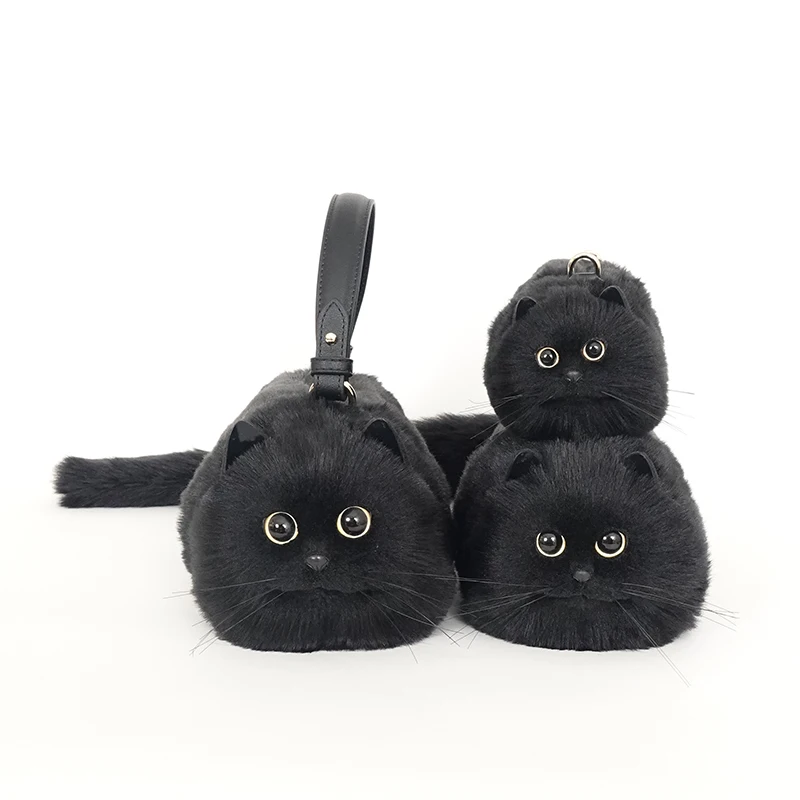 Black Cat bag, Messenger Bag, versatile small and cute