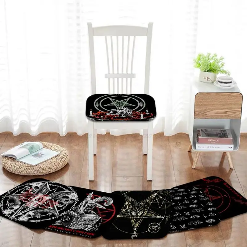 

Satanic Cat Goat Impaled Cushion Mat Art Stool Patio Home Kitchen Office Chair Cushion Pads Sofa Seat 40x40cm Stool Seat Mat