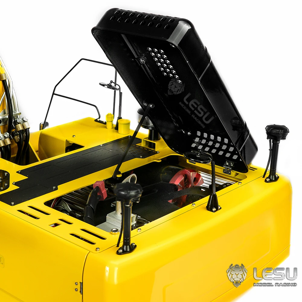 LESU PC360 1/14 Scale RC Hydraulic Digger 3-Arm ET36L RTR Remote Control Excavator 7-Way Reversing Valve with Light System Toy 6