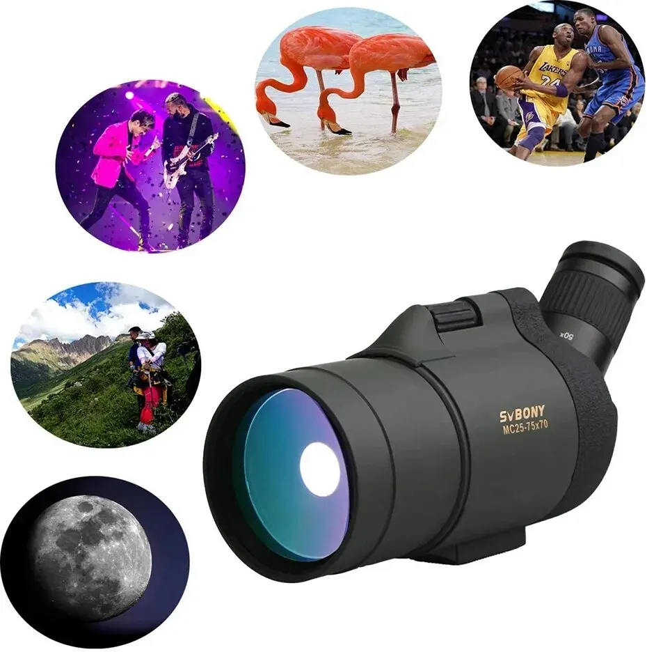 Spotting scope 25-75x70 BAK4 FMC Waterproof for birdwatching with tripod