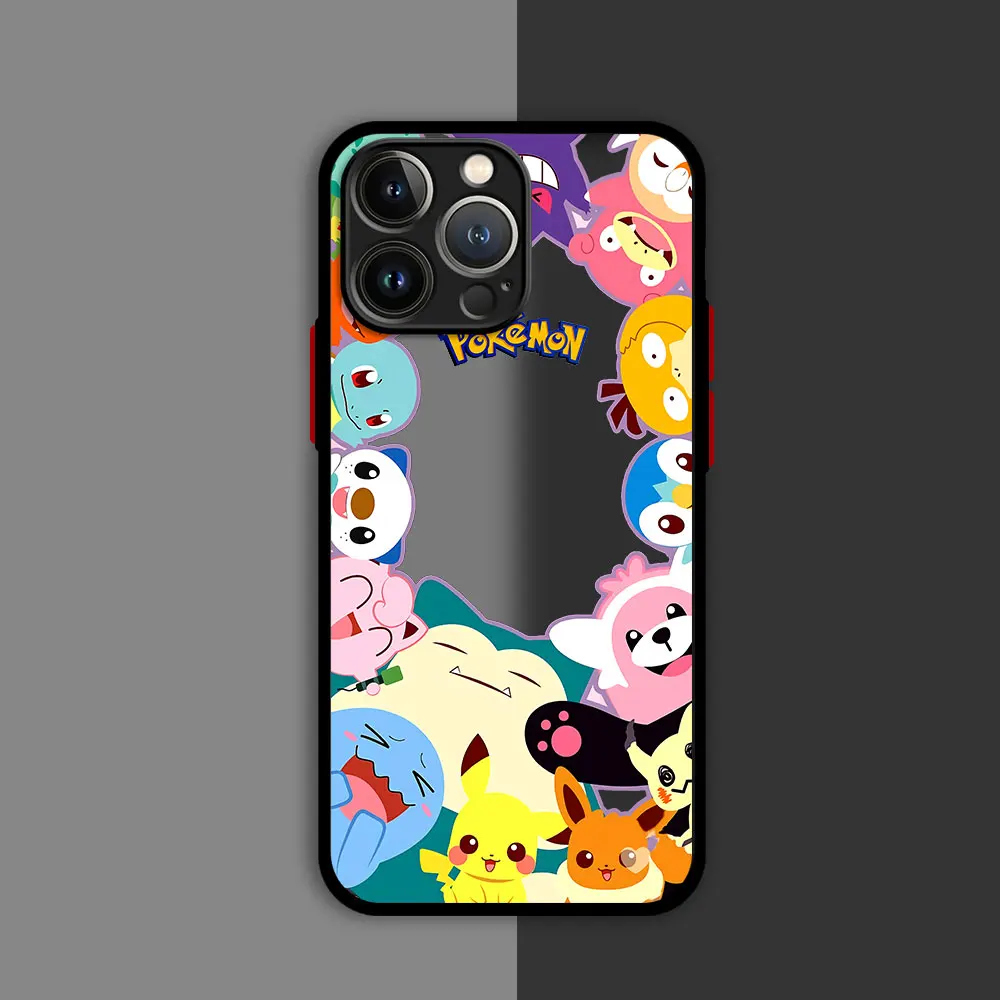 Custodia Pokemon Monster Per Apple Iphone 11 Pro 12 Xr X 8 Plus 15 Pro Max 13 Mini 7 14 Plus Xs Max Cover Trasparente Opaca Antiurto