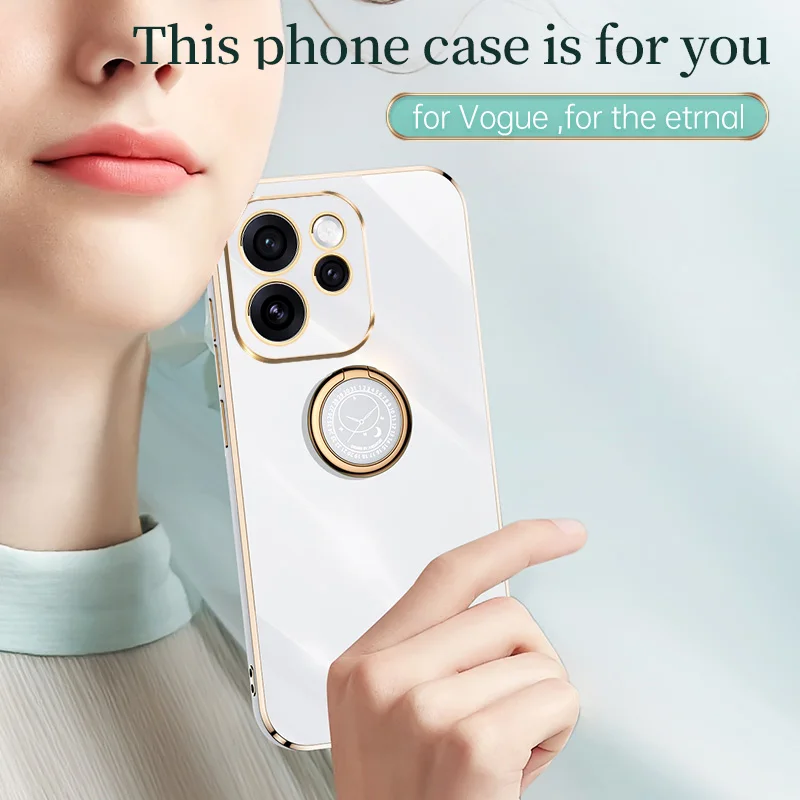 Luxury Colorfast Plating Phone Case - Soft Straight Edge Back Cover Shell