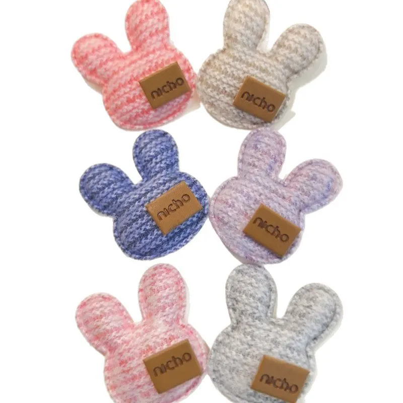 40 stücke Filz Kaninchen Kopf Gepolsterte Applikationen Für DIY Schuhe Kleidung Zubehör DIY Zubehör Brosche Haar Clip Dekoration Patch – Detail 6