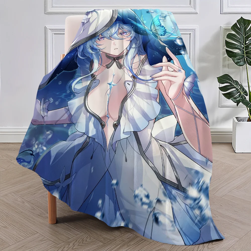 Game Wuthering Waves The Shorekeeper Blanket Plush Nap Sofa rug for Living Room Office Bedroom Birthday Home Travel Kid Gifts 3