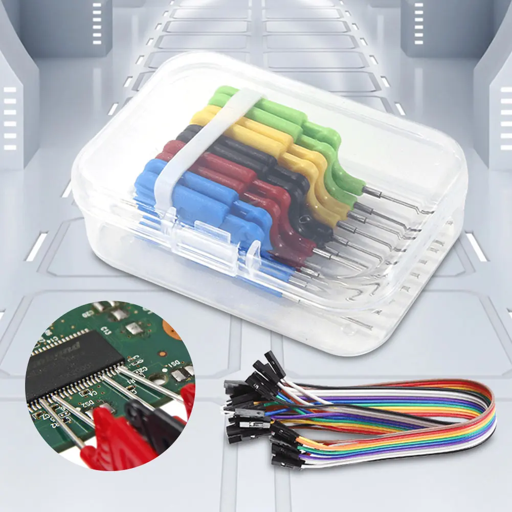 점퍼 와이어 IC 테스트 후크 클립, SDK08 테스트 클립, 40V 칩 풋 클립, 마이크로 IC 클램프, 전기 테스트 클립, 세트당 10 개