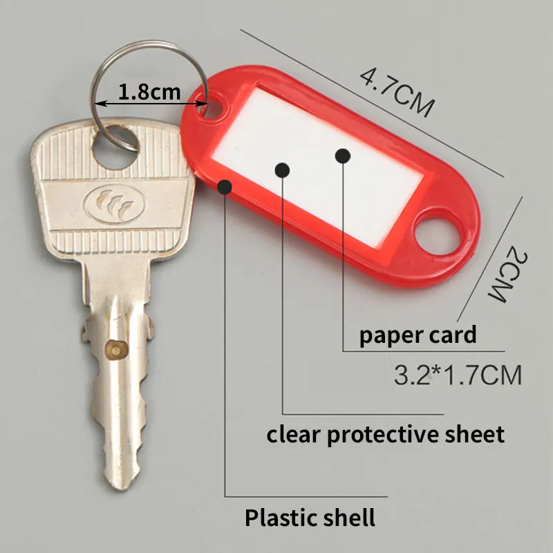 36 Pack Key Tags with Labels, Tough Plastic Key Tags with Split Ring and  Label Window, Key Identifiers Tags Key Chain Tags in 9 Assorted Colors