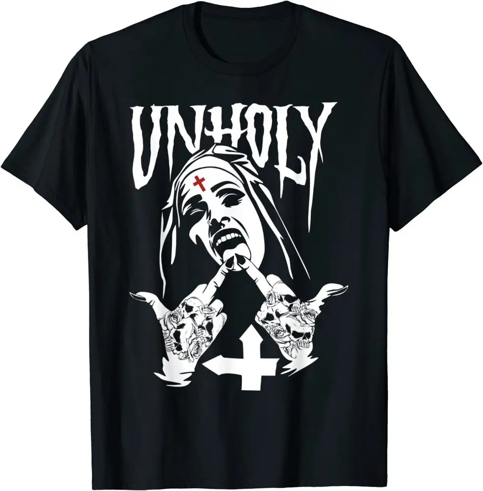 

Футболка с рисунком монахини, винтажная, 100% хлопок