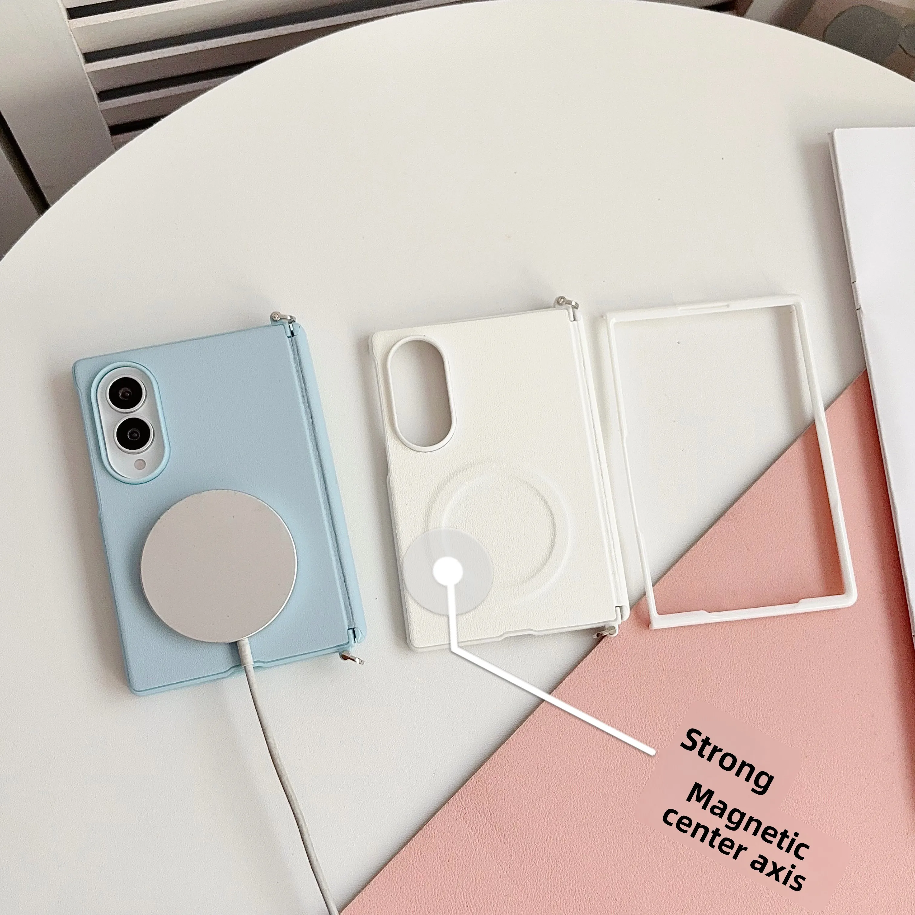 Leather Candy Color Matte Case with Hinge Protection and Shockproof Cover
