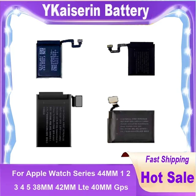 Batterie de montre pour Apple Iwatch série 44MM 1 2 3 4 5 38MM 42MM Lte 40MM Gps batterie Portable garantie + pas 1