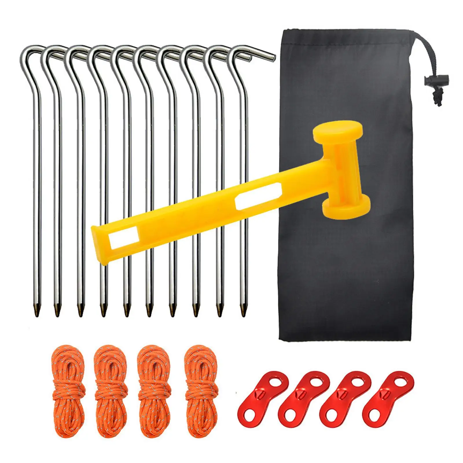 10x Tent Stakes Pegs Ground Stakes Lawn Ground Pin Camping Tent Nails Stake