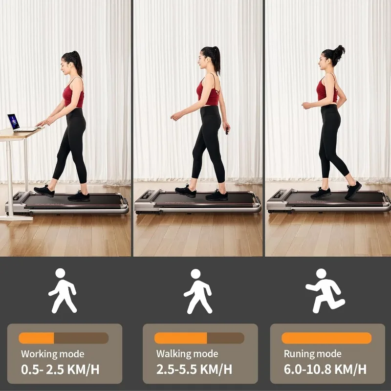 Foldable Treadmill 300 lb Capacity Walking Pad 2.5HP Treadmill Under Desk Portable for Home and Office