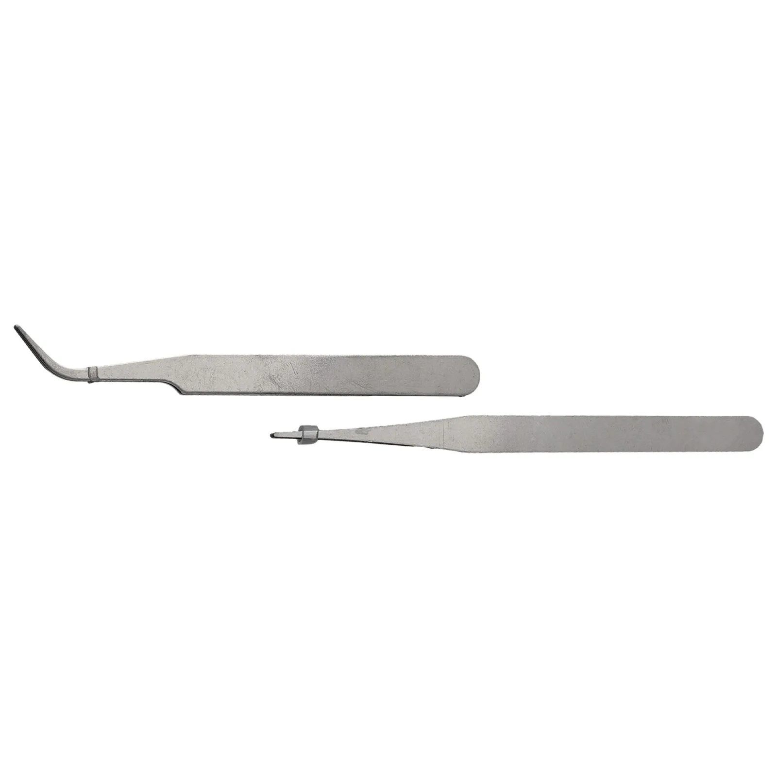 

Tip Tweezers 2pcs Tweezers Anti-magnetic Dismantling Hand Tool Set Maintenance Mini Tweezers For Picking Up Parts