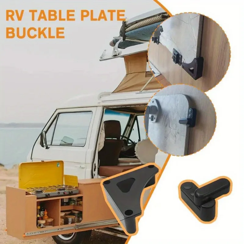 RV Supplies Complete Table Board Buckle Trailer Folding Outdoor Table Cabinet Board Rotary Lock Motorhome Indoor Organizer outdoor folding table