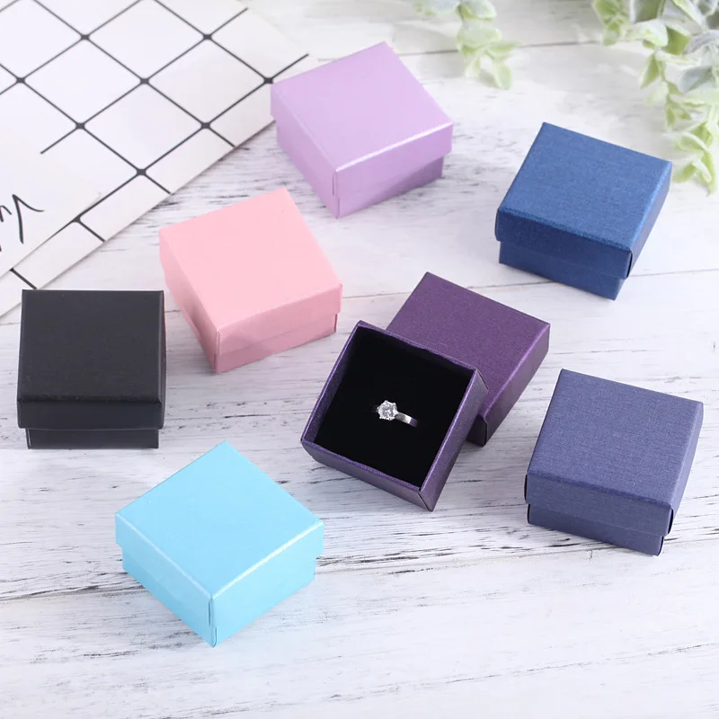 100pcs Bulk Small Travel Jewelry Box Storage Organizer Packaging Case Earring Ring Necklace Travel Accessories Jewellery Boxes