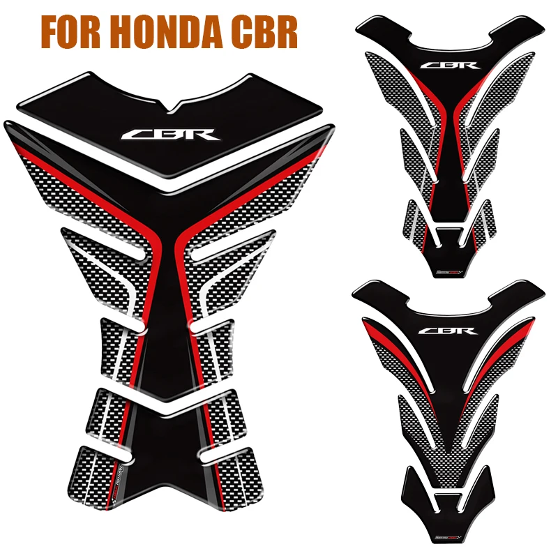 Per Honda Cbr 250Rr 600 Rr 900 Rr 1000 Rr 650F 500 R3D Aspetto In Fibra Di Carbonio Moto Serbatoio Carburante Pad Protezione Decalcomania Adesivo