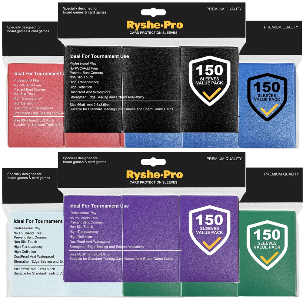 Card Sleeves 100PCS 66x91mm TCG Trading Cards Protector for Tarot Shield Board Games
