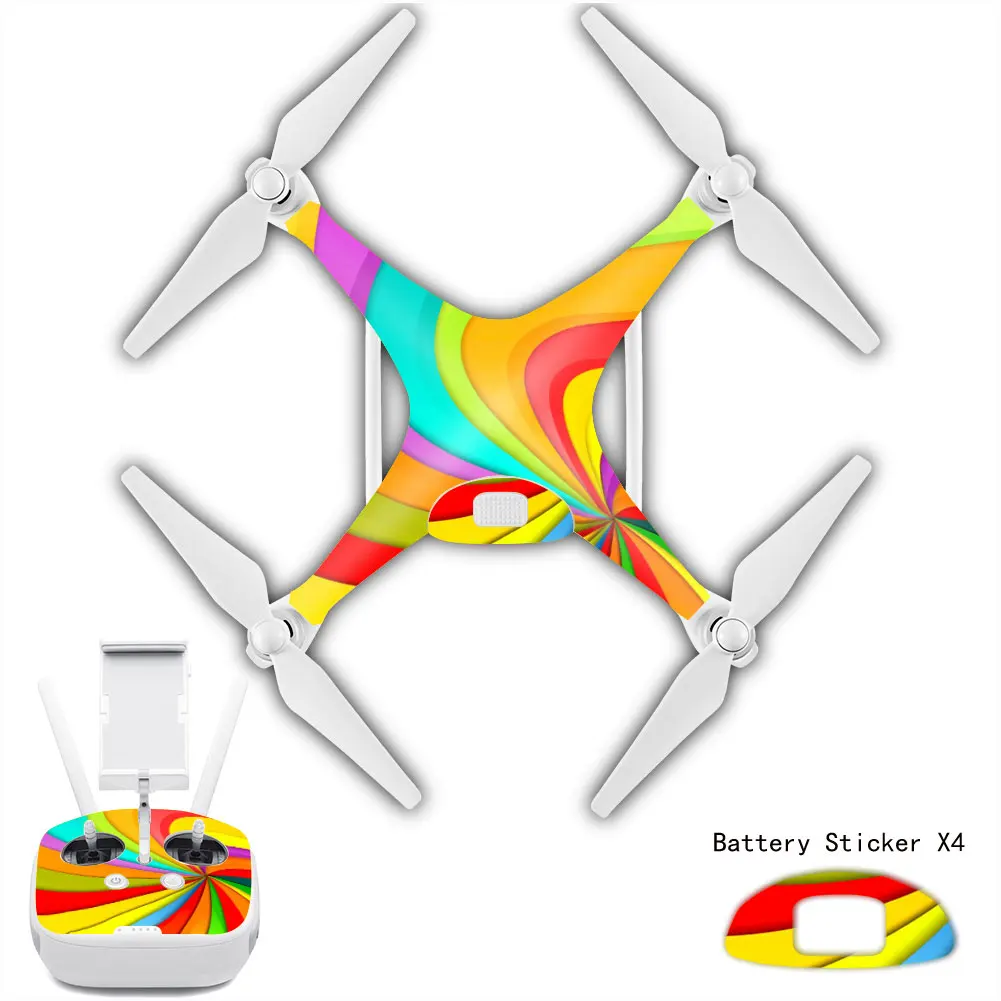 Drone Decals Waterproof Skin Protective PVC Stickers Drone Body Arm Remote Control Protector for DJI Phantom 4 Accessories 