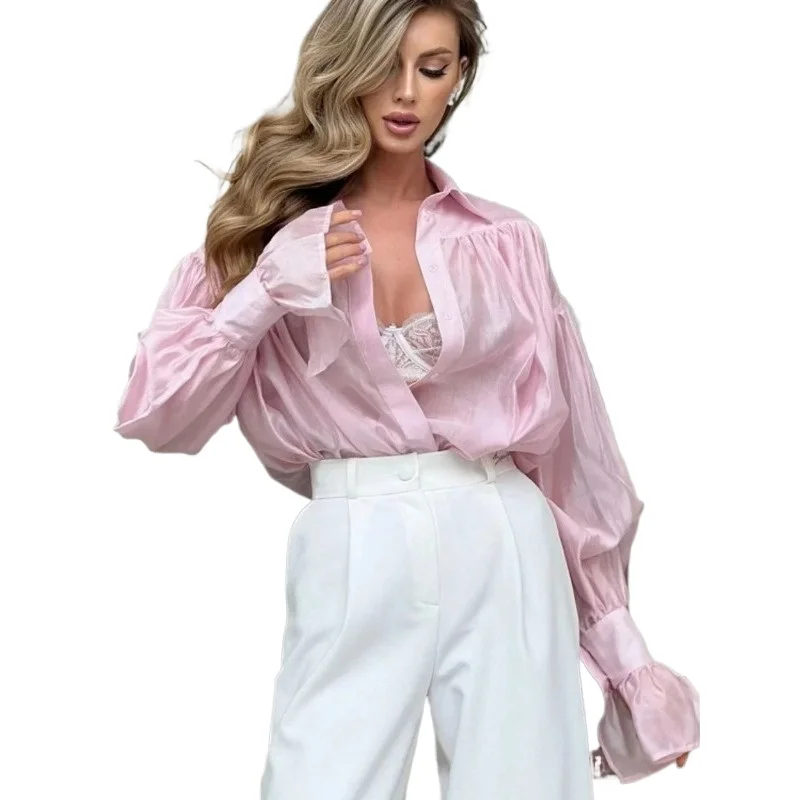 Bornladies Autumn Women's Fashionable Loose Collared Shirt