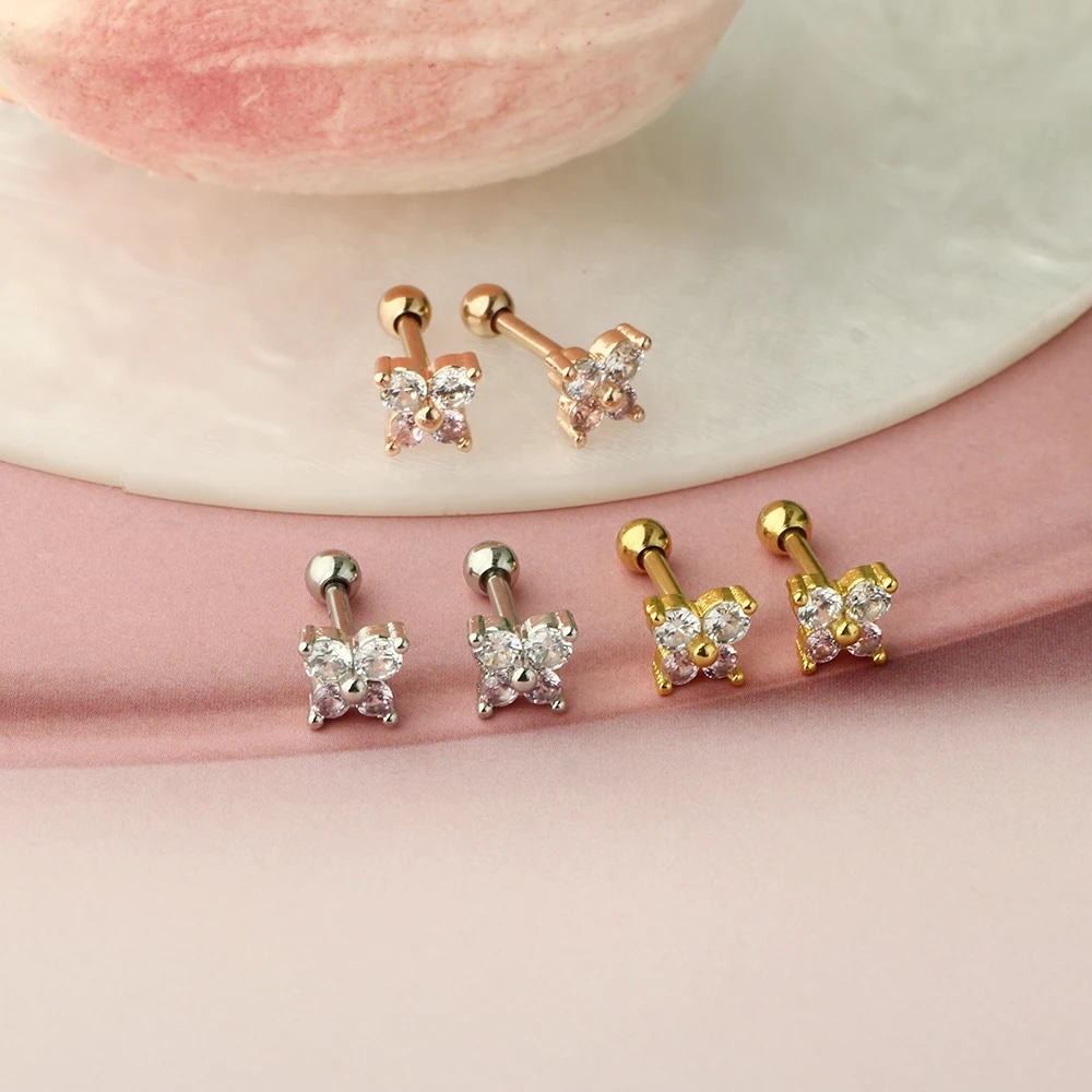 Wholesales Fashion Stud Earring Punk Rock Stainless Steel Ear Nail Women Men Cartilage Helix Tragus Earring Piercing Earring Bod