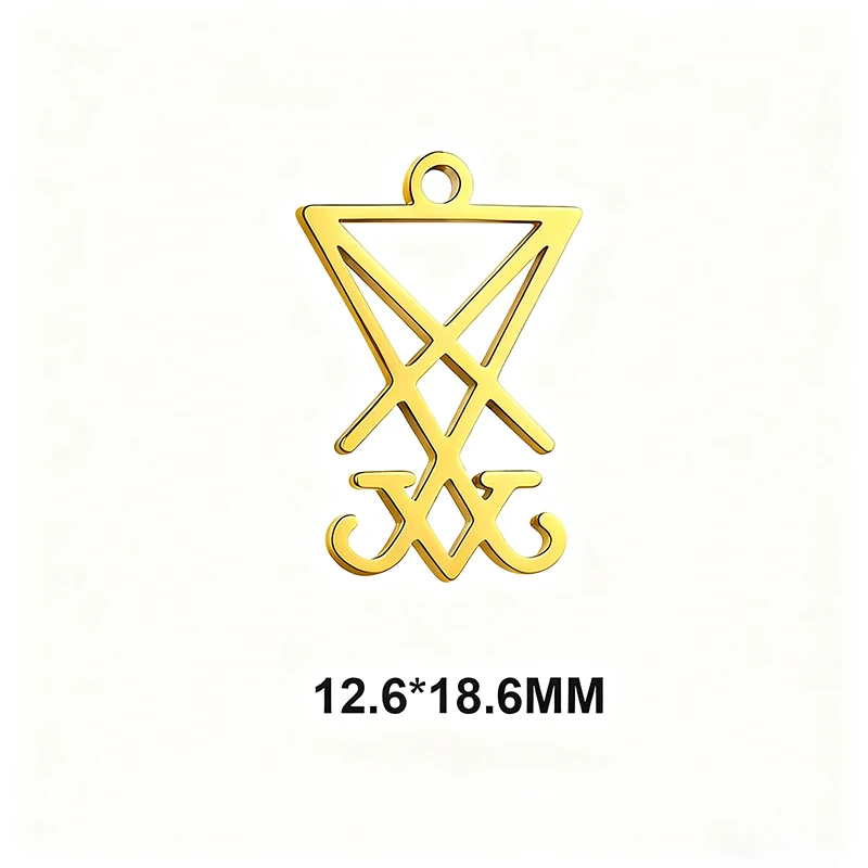 Leviathan Cross Sigil Pendant Set - Gothic Stainless Steel Amulet Jewelry Collection