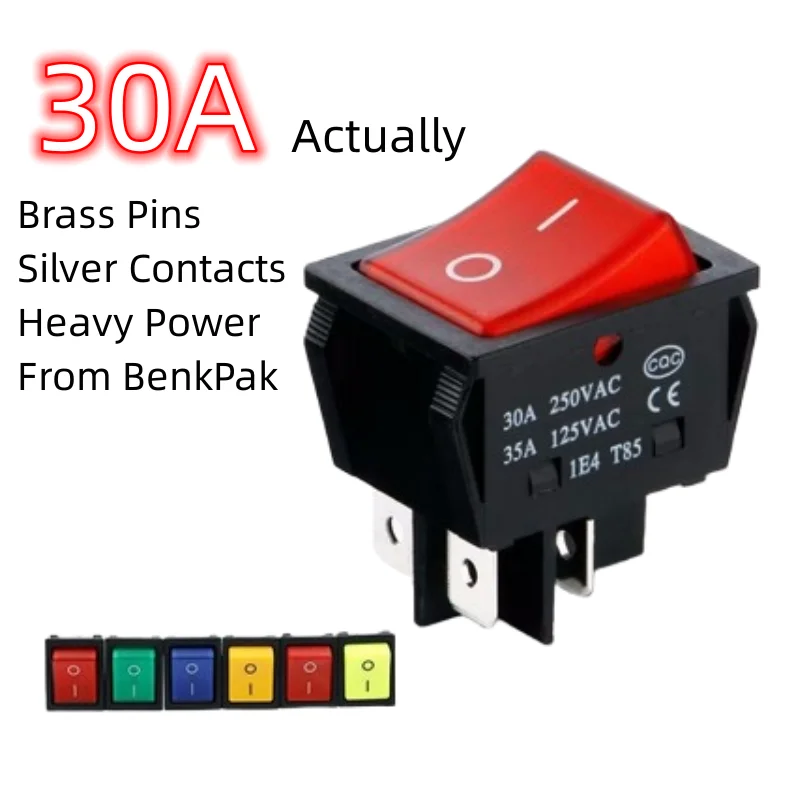30A-Rocker-Boat-Switch-4Pin-4P-2-Position-ON-OFF-30A-250V-35A-125V ...