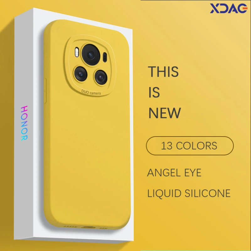 Luxury Soft Liquid Silicone Phone Case with Lens Protection and Angel Eyes Design