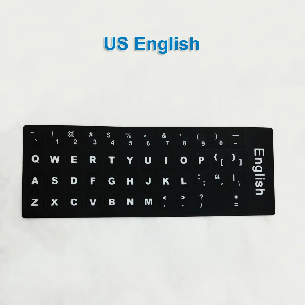 US English Russian Spanish French Korean TR letter keyboard stickers waterproof universal desktop computer keyboard