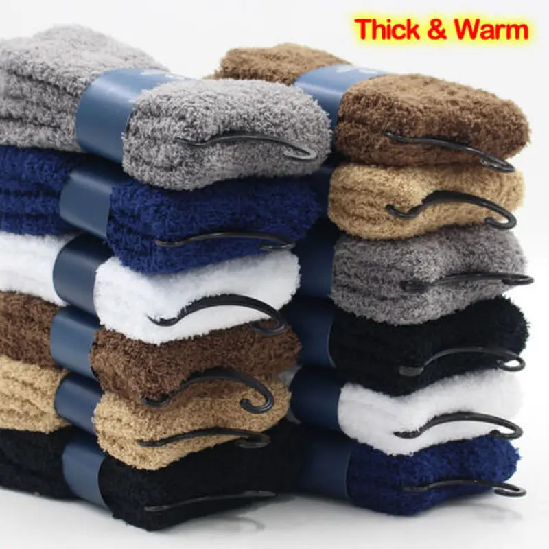 Fluffy Super Cozy Cashmere Velvet Soft Socks Thick Autumn Winter Warm  Home Floor Slipper Sock Men Women Plus Size