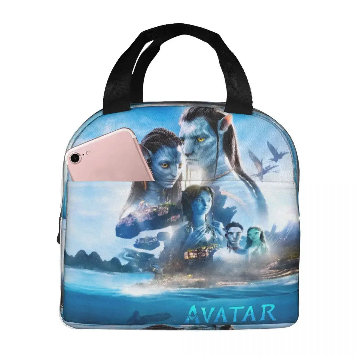 Lunch Bag Avatar The Way Of Water Thermal Cooler Bag Portable Picnic School Avatar Movie 2 Canvas Tote Handbags