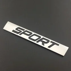 Premium 3D Metal Sport Emblem Badge - Rear Trunk & Fender Decor Sticker Decal (Silver Black)