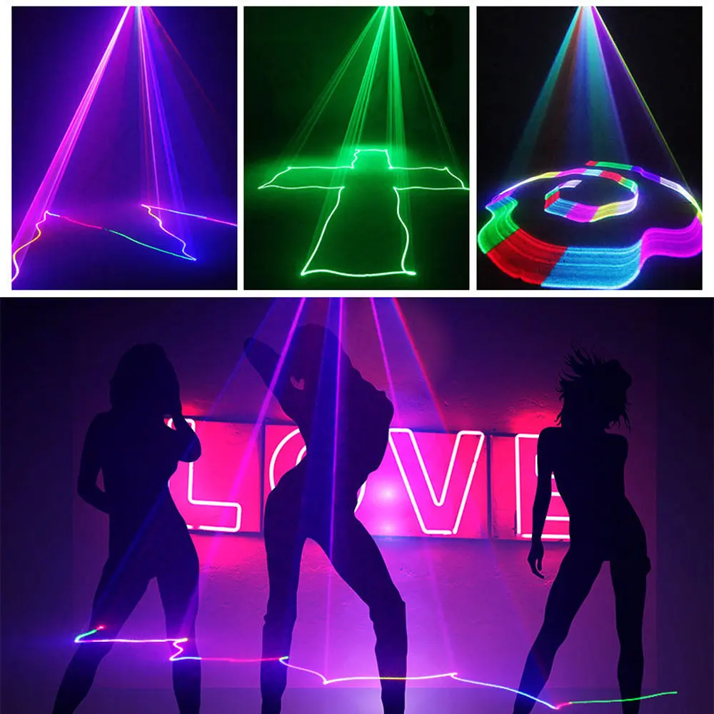 

RGB Beam Projector Disco Laser Light Party Nightclub Bar Karaoke Lights Stage Lighting Evening Game Show Soundlights 3D Colorful