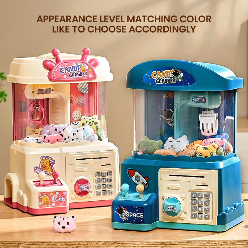 Large Claw Machine Best Christmas Gifts for Kids Vending Arcade Capsule Game with Prizes Candy Machine with Lights Sound XMAS