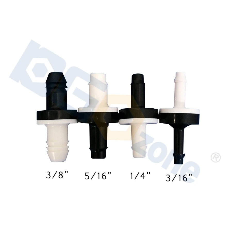 3/163/8in One Way Plastic Diaphragm Check Valve 1/4" Abs Materials Gas Liquid Water Non Return