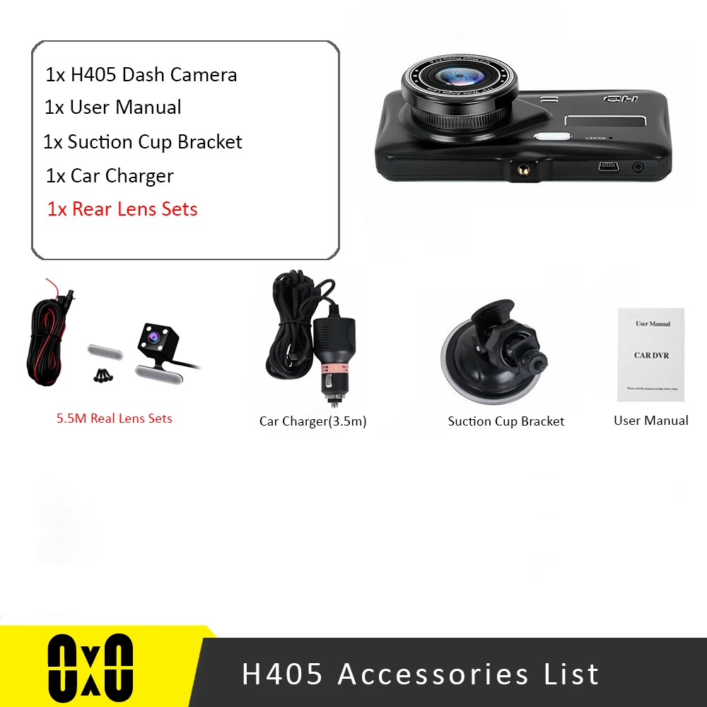 Dash Cam Front and Rear Camera CAR DVR Car Video Recorder Vehicle Black Box FULL HD 1080P Night Vision Driver Recorder gps navigation for car Vehicle GPS Systems