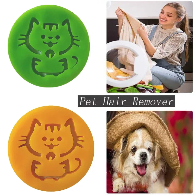 Cute Pet Hair Remover Laundry Washing Machine Catcher Reusable Pet Fur Lint Dog Hair Catchers Laundry Ball Bathroom Cleaning pet hair remover