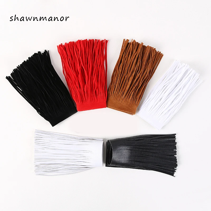 

Suede Tassel Lace Leather Ribbon Fringe Trim for Bag, Sewing Dress, Manual DIY Decoration Accessories, 100cm, 15cm