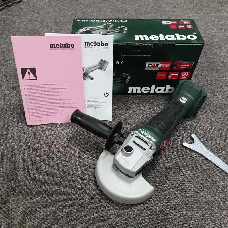 

METABO W 18 L 9-125 QUICK 125mm CORDLESS ANGLE GRINDER, 18v BODY ONLY