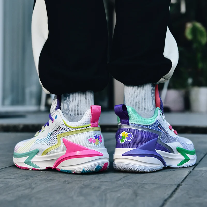 Fashion White New Men's Basketball Shoes Trainers Breathable Chunky Couples Sports Shoes High-Top Basketball Sneakers Women 2023