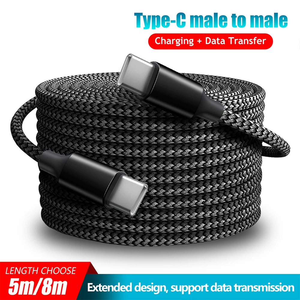 Type C to Type C Cable C to C PD 60W 3m 5m 8m 10-meter Extension Cable for iPhone 15 PRO MAX Plus Huawei Samsung Xiaomi OPPO BEST SELLERS