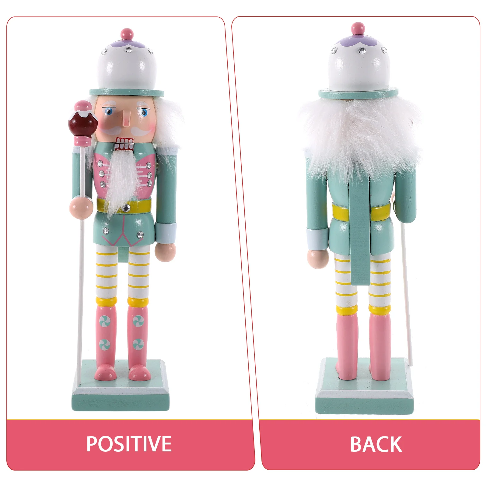 Nutcracker Christmas Soldier Ornament Centerpieces Bookshelf Tabletop Soldiers Xmas Figure Table Walnut Holiday Statue Wooden