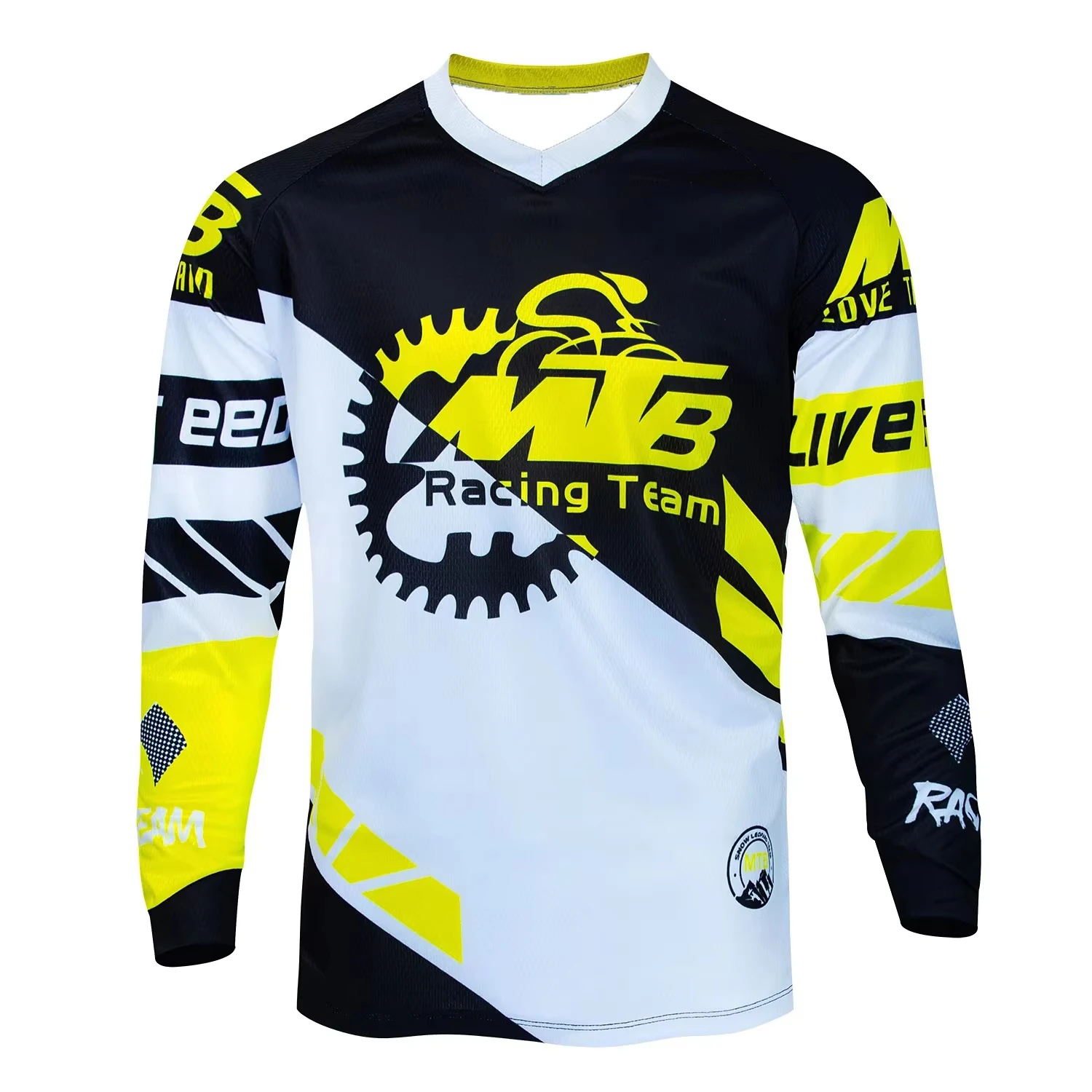 Herren-Cartoon-Grafik-Langarm-MTB-Trikot, atmungsaktiv, schnelltrocknend, für Motocross, Mountainbike, Outdoor-Reiten, Familien-Set