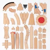 New Wooden Track Accessories Beech Wood Railway Train Track Parts fit for Brand Wood Tracks Education Toys for Children 1