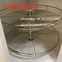 ตะกร้ามุมตู้ปรับได้ 180 องศา สำหรับห้องครัว 270 องศา 360 องศา ตะกร้าหมุนได้ ชั้นวางคู่แบบหมุนได้ ลิตเติ้ลมอนสเตอร์ 4