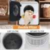 Compact Laundry Dryer, 2.6 cu ft Front Load Stainless Steel Clothes Dryers with Exhaust Pipe, 1400W, Control Panel Four-F 4