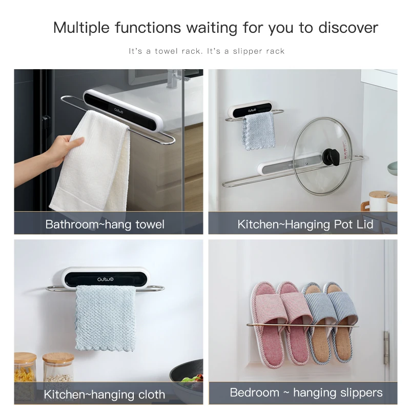 Toilet Towel Rack Bath Holder Suction Wall-mounted Bathroom Shelf Free Punching Storage Rack towel rack