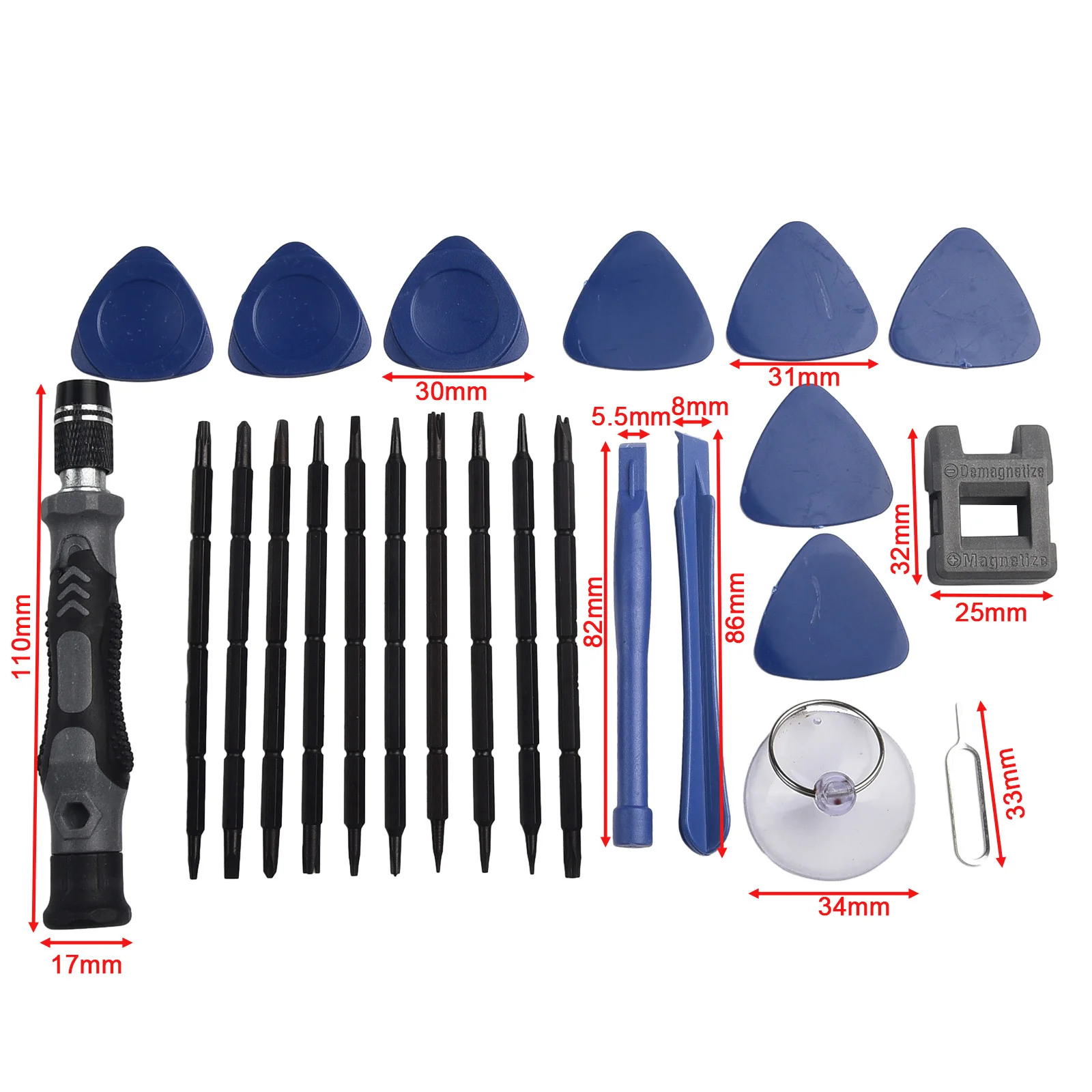 

Precision Screwdriver Bits Handle Set 24 In 1 Multifunctional For Mobile Phone Repairing Disassemble Opening Hand Manual Tool