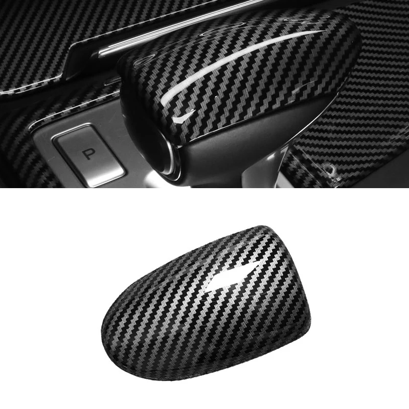 ABS 탄소 섬유 패턴 인테리어 기어 시프트 노브 커버 스티커 트림 Genesis G70 2019-2022 G80 2017-2020