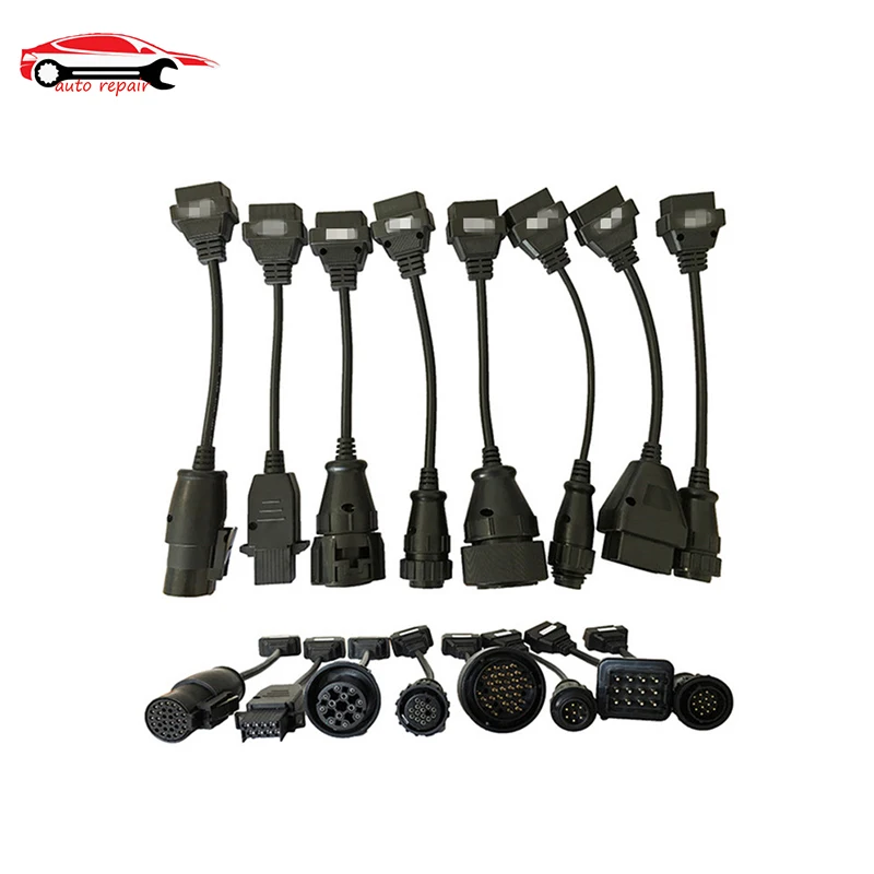 

Полный комплект из 8 кабелей для грузовиков OBD OBD2 переходник для разъема сканер мульти-интерфейс Автомобильные диагностические инструменты